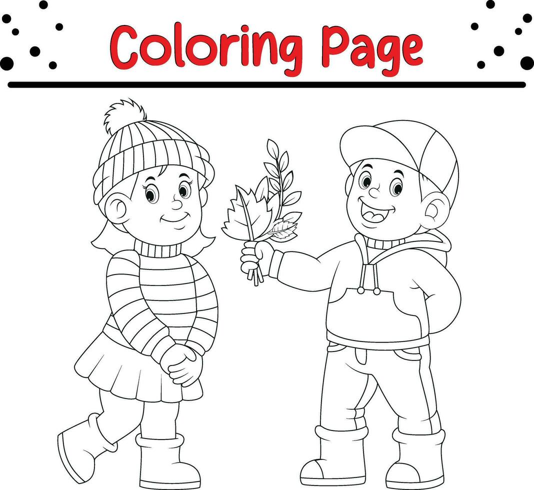 Cute cartoon coloring page illustration vector. For kids coloring book. vector