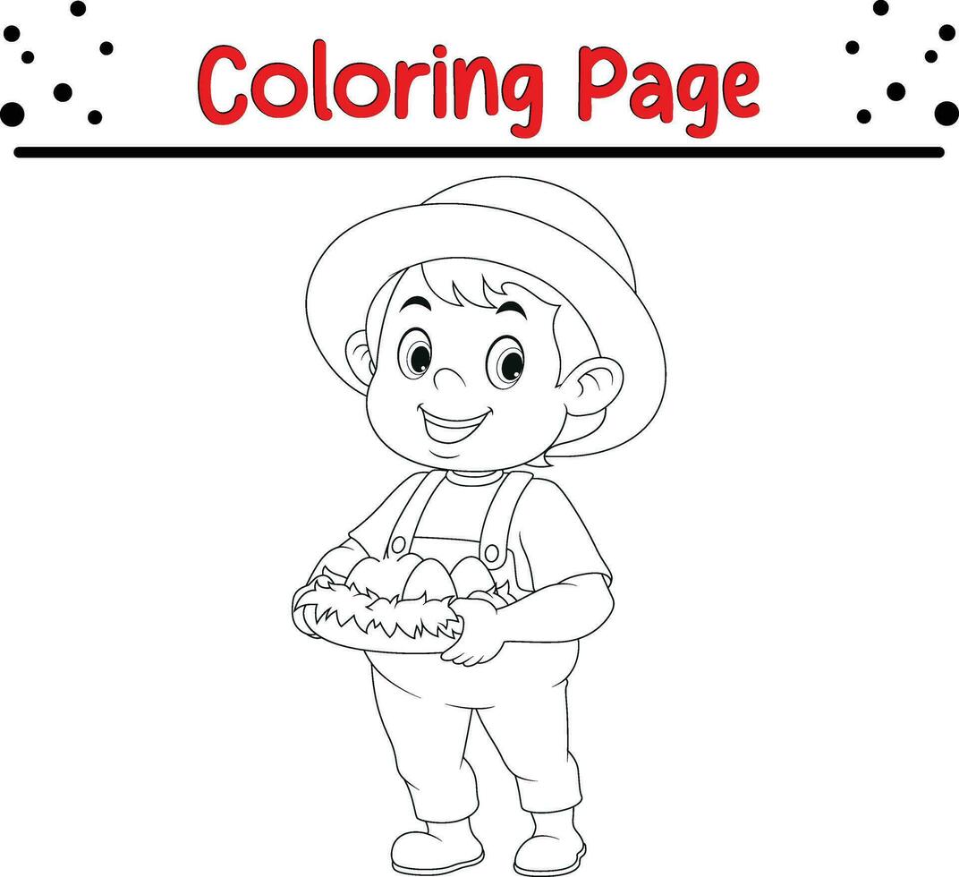 Cute cartoon coloring page illustration vector. For kids coloring book. vector