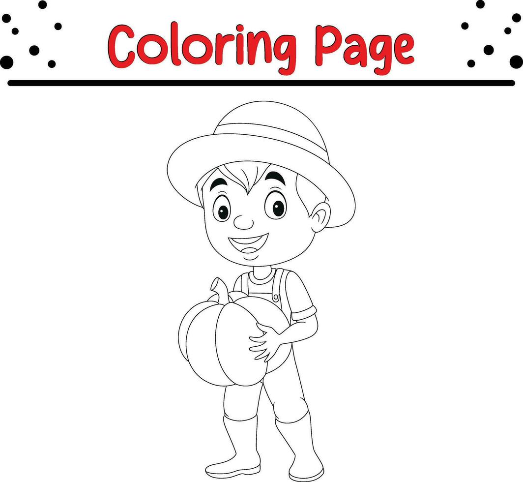 Cute cartoon coloring page illustration vector. For kids coloring book. vector