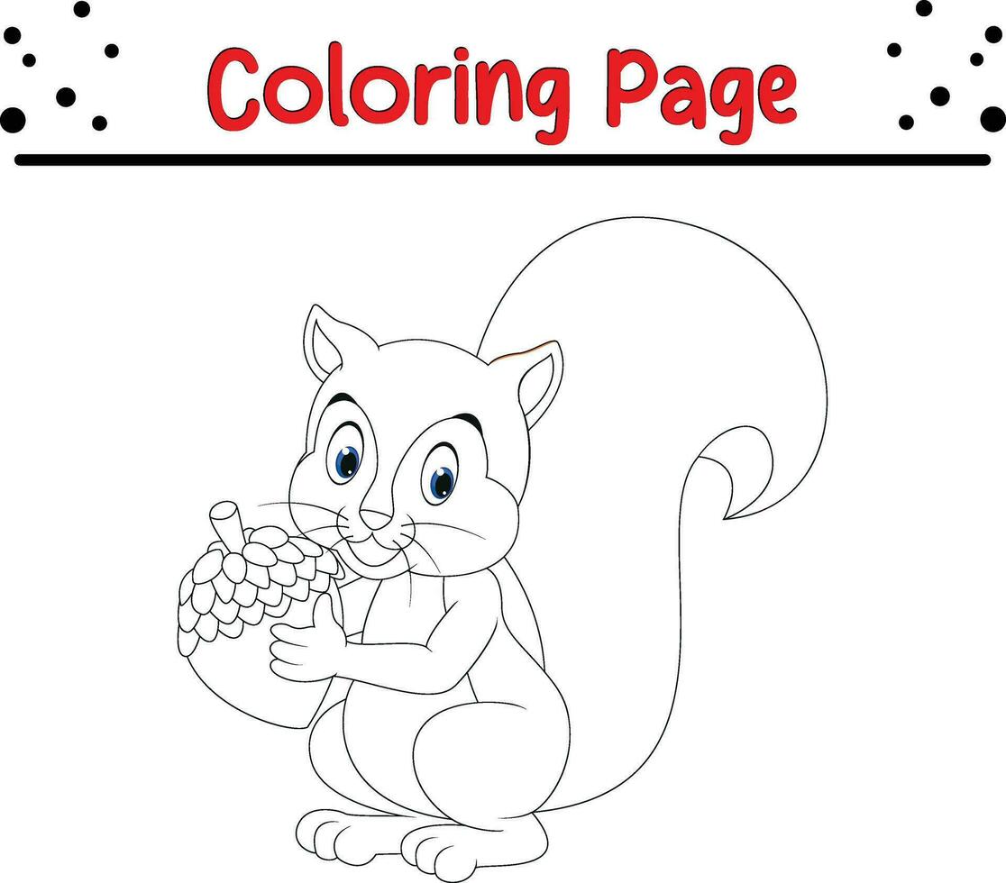 Cute cartoon coloring page illustration vector. For kids coloring book. vector