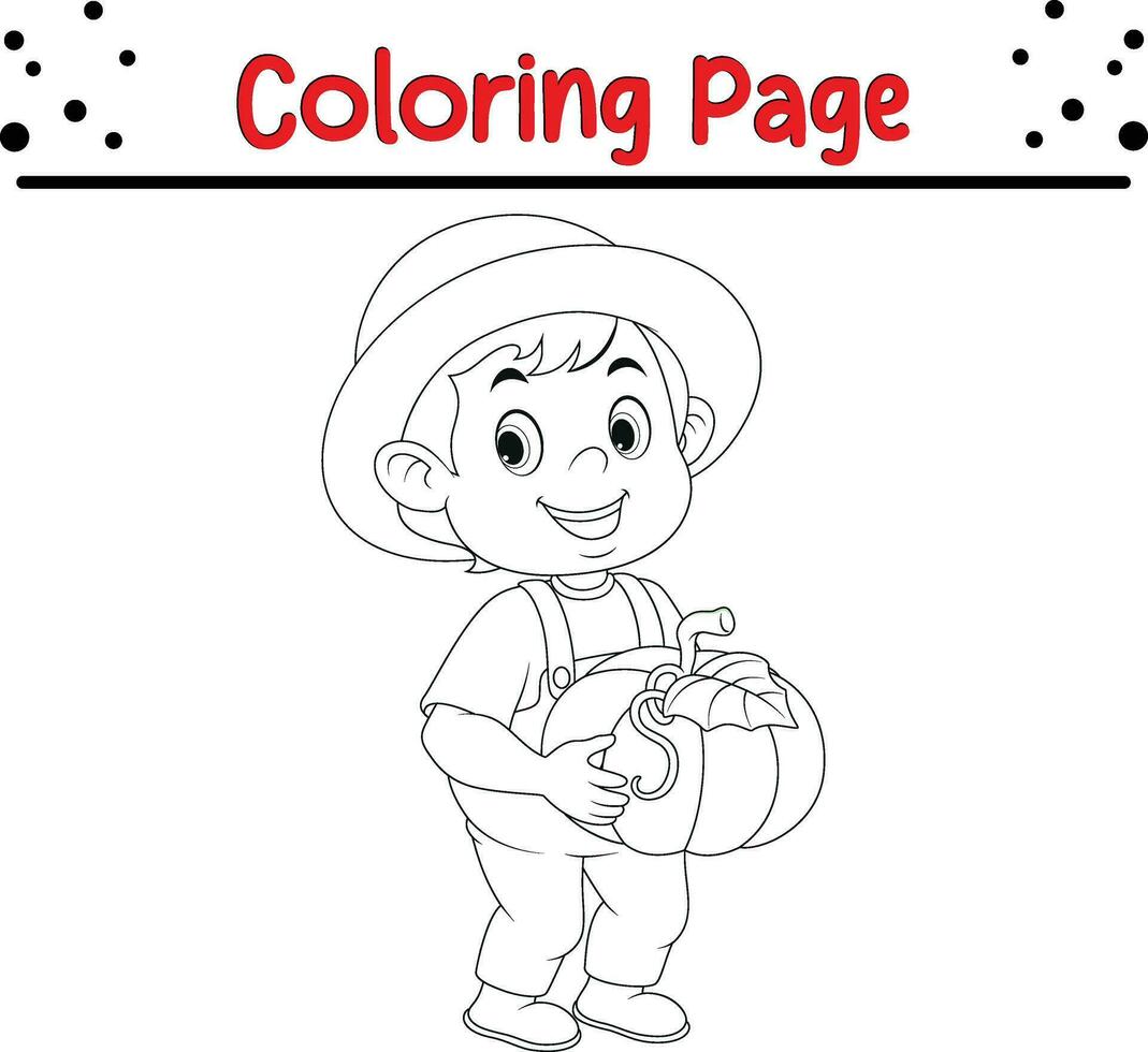 Cute cartoon coloring page illustration vector. For kids coloring book. vector