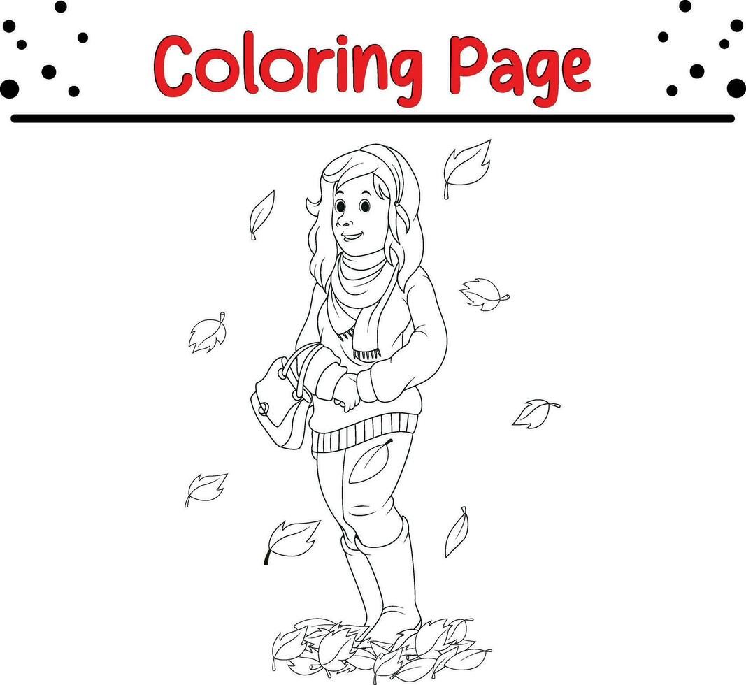 Cute cartoon coloring page illustration vector. For kids coloring book. vector