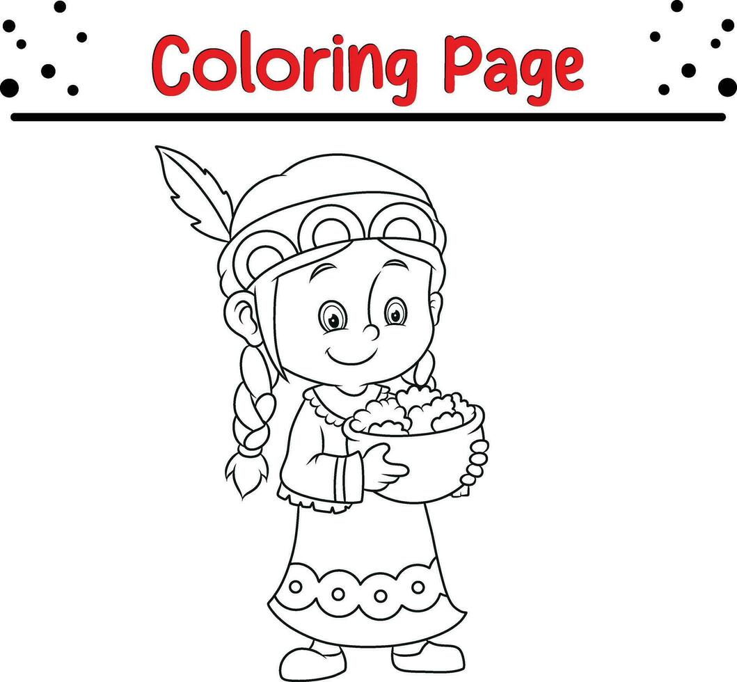 Cute cartoon coloring page illustration vector. For kids coloring book. vector