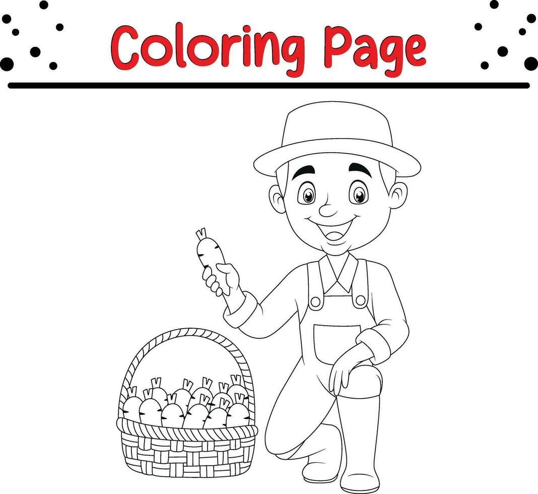 Cute cartoon coloring page illustration vector. For kids coloring book. vector