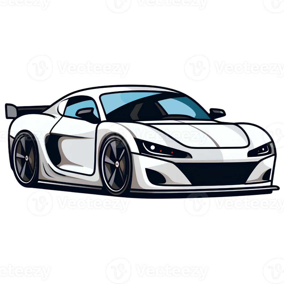 sport car cartoon ai generative png