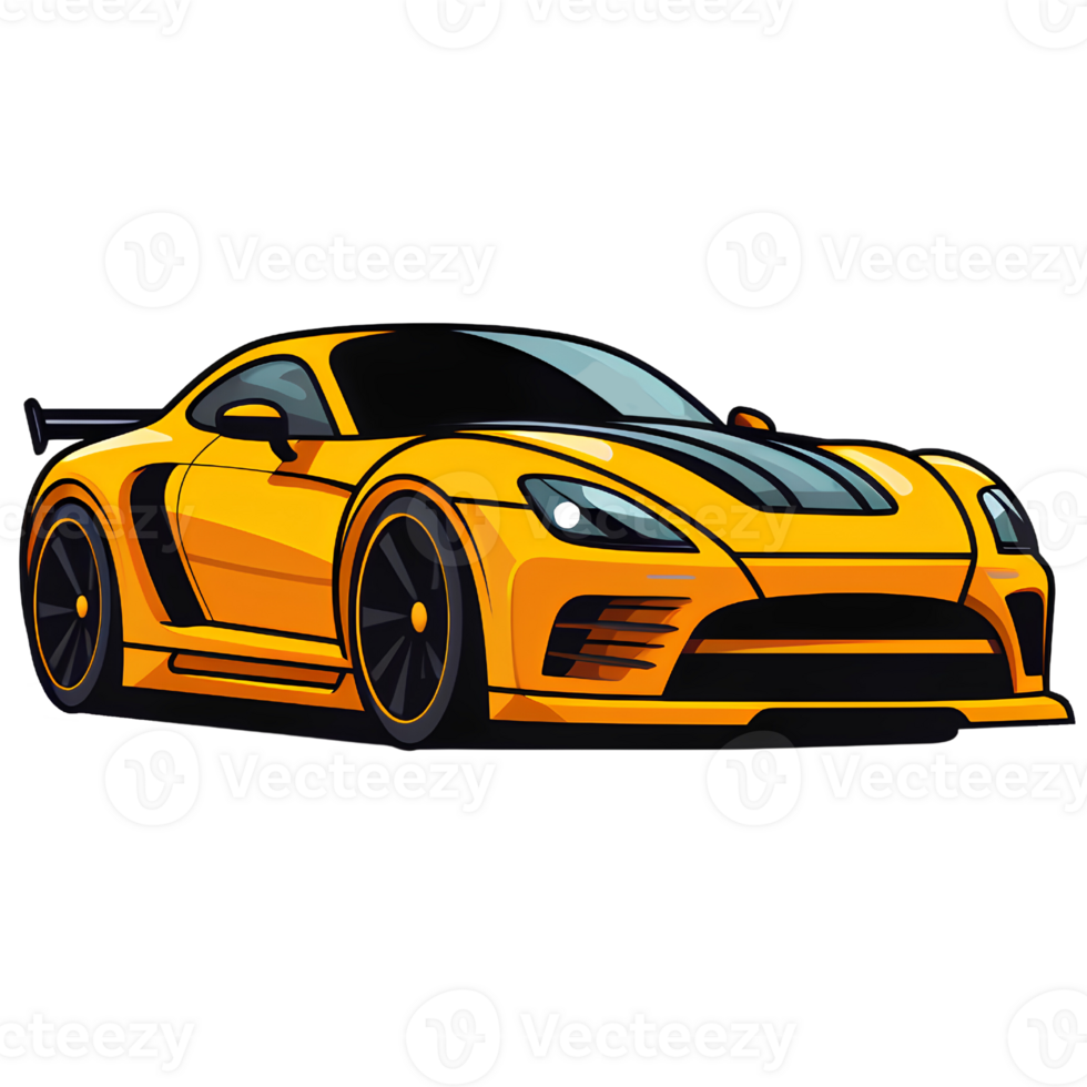 sport car cartoon ai generative png