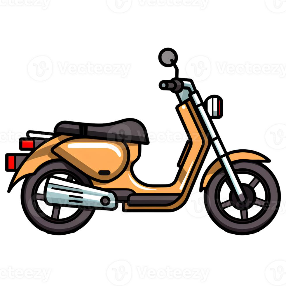 motocicleta desenho animado ai generativo png