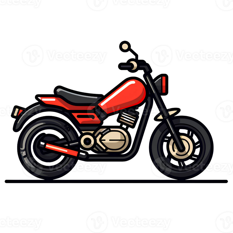Motorcycle cartoon ai generative png