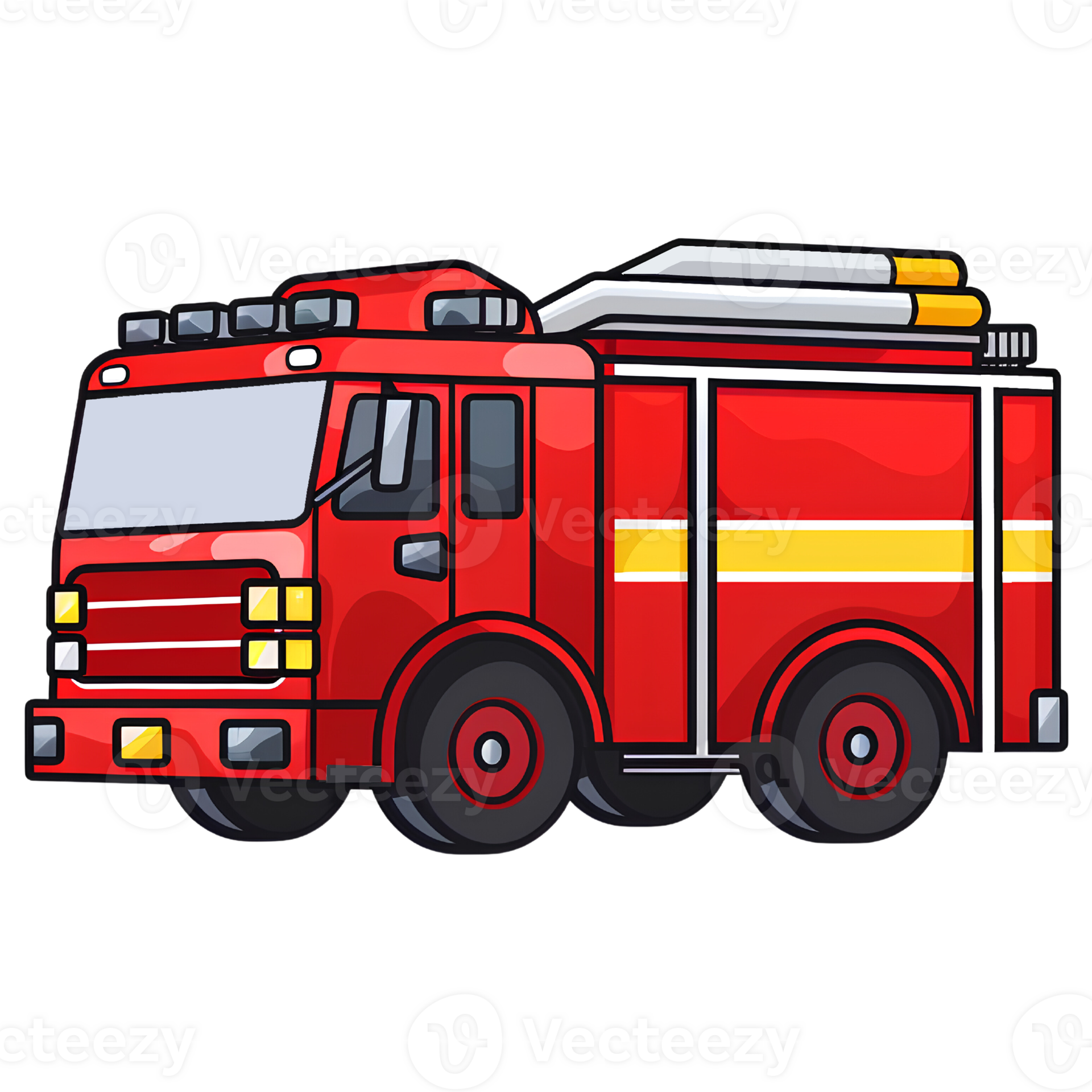 Fire Truck Cartoon Ai Generative 28782654 PNG Fire Truck Cartoon Ai Generative Png