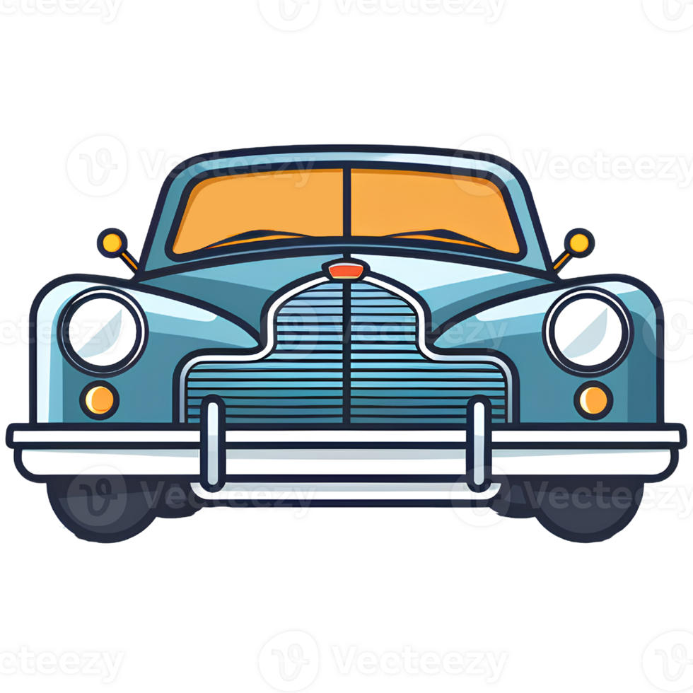 classic car cartoon ai generate png