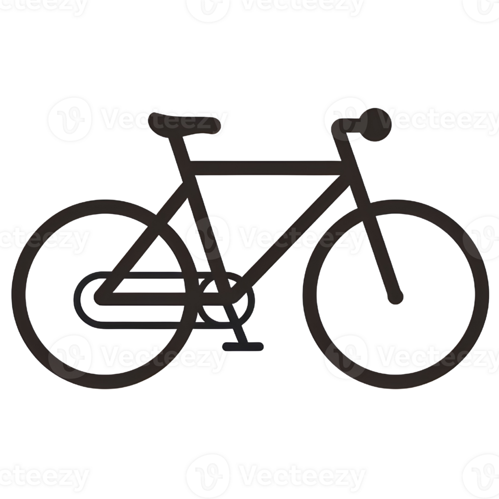 bicycle cartoon ai generative png