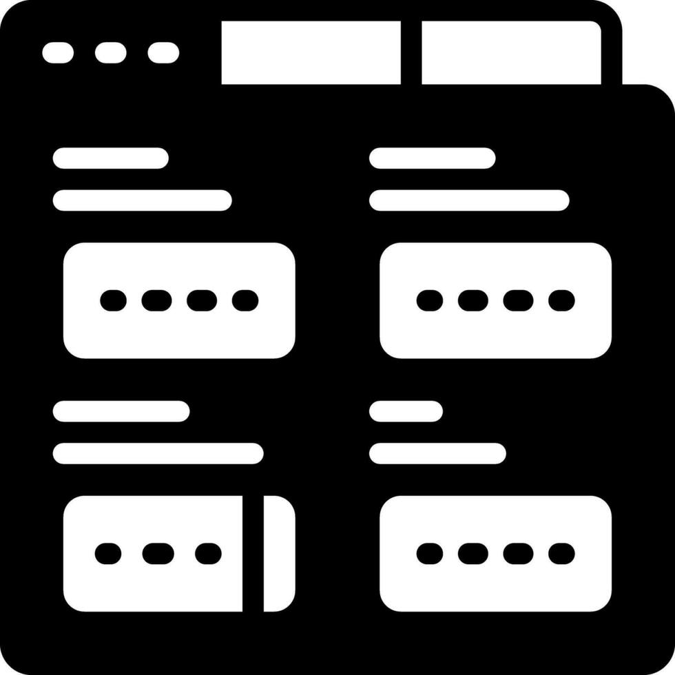 solid icon for tabs vector