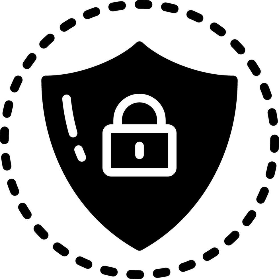 solid icon for protected vector