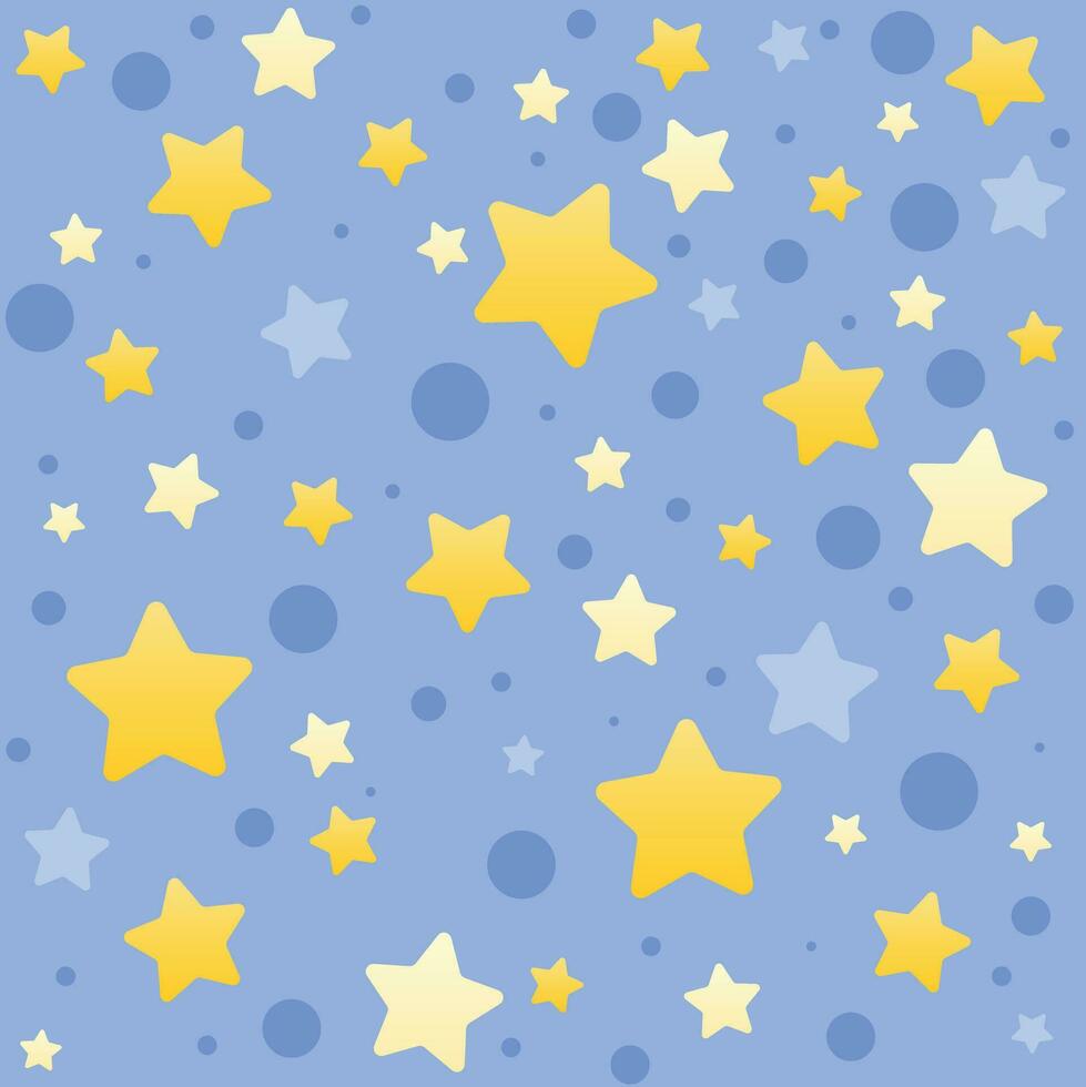 Seamless blue pattern with stars. Seamless background vector