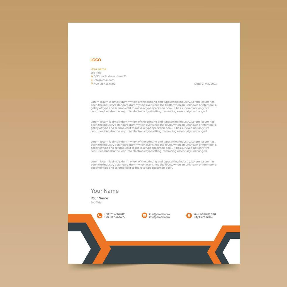 Elegant Modern Letterhead Pad Template Design vector