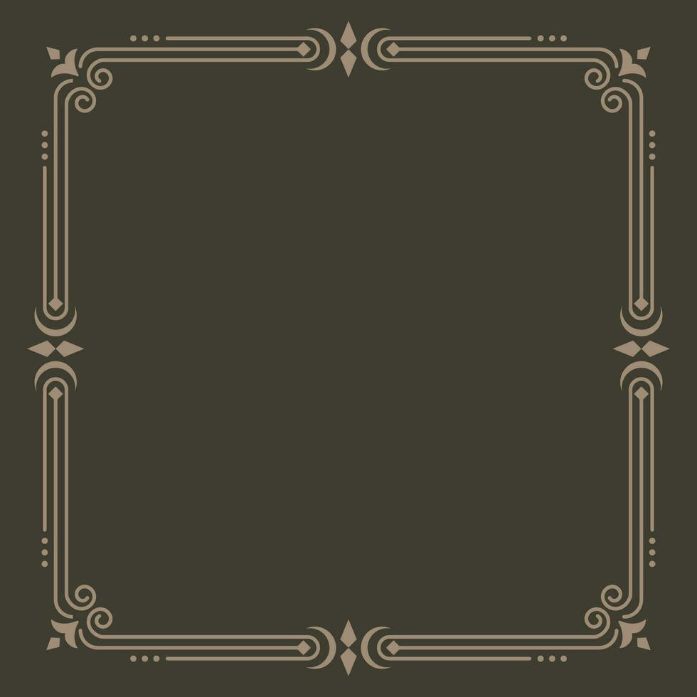 simple line frame Border decorative vector
