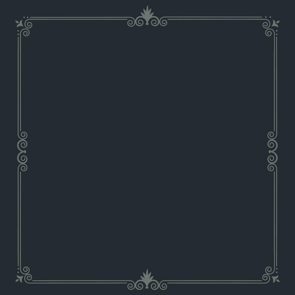 simple line frame Border decorative vector