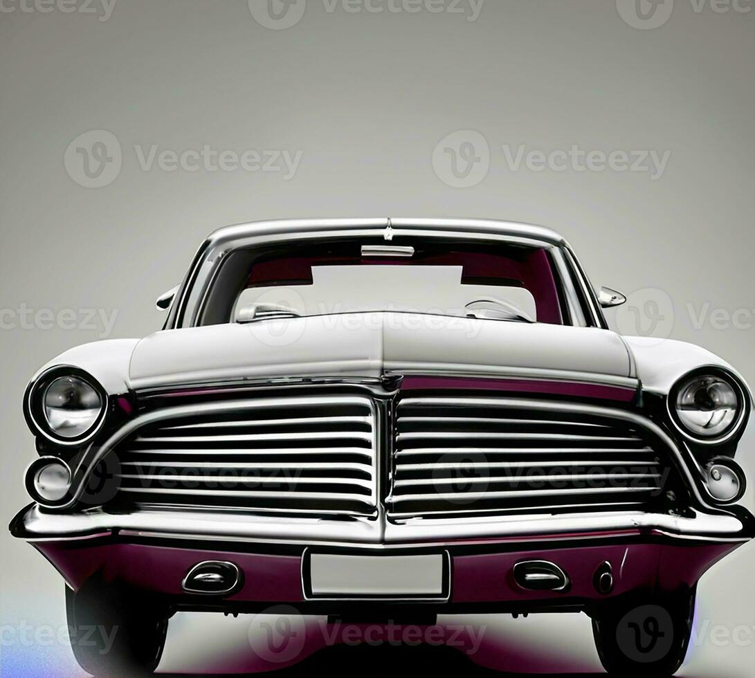 Ai generated modern old model fashionable car. photo