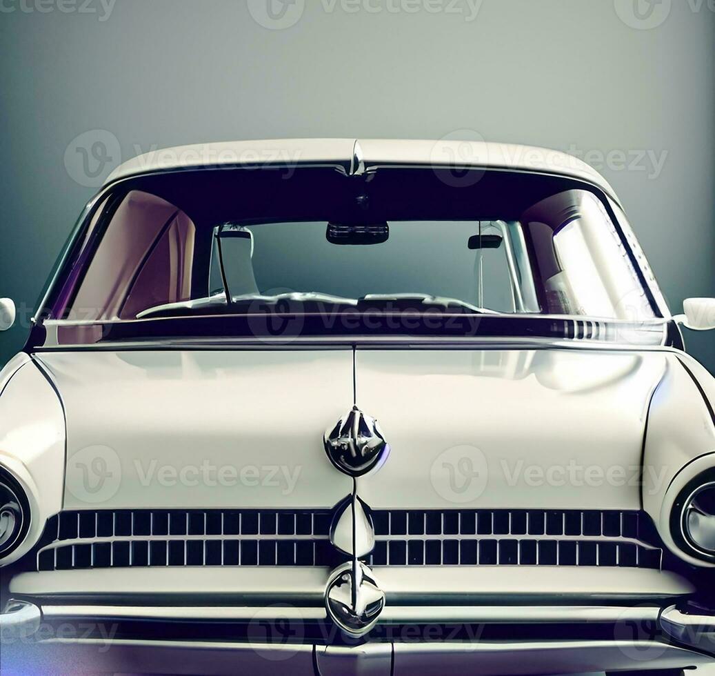Ai generated modern old model fashionable car. photo