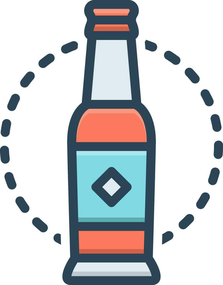 color icono para botella vector