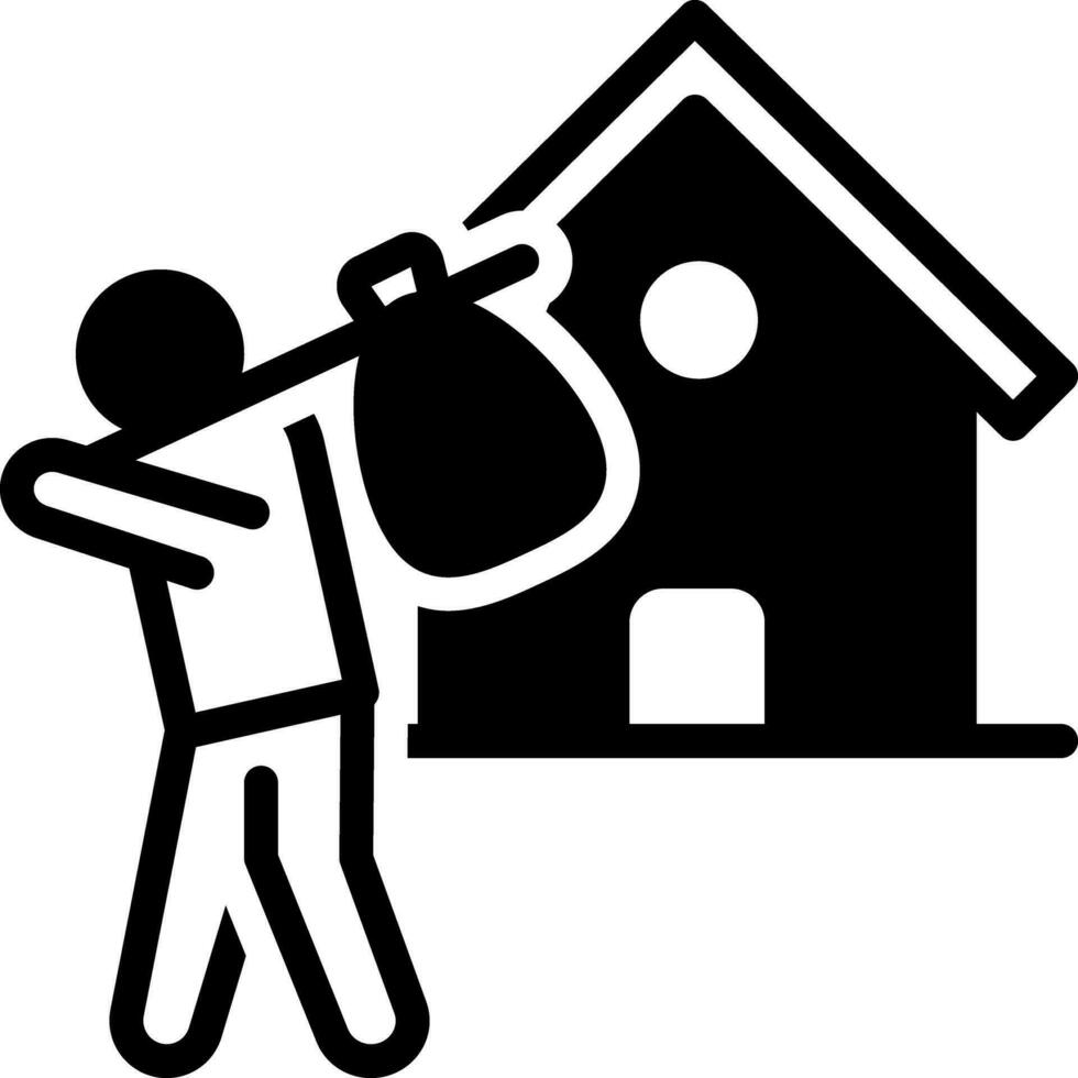 solid icon for escape vector