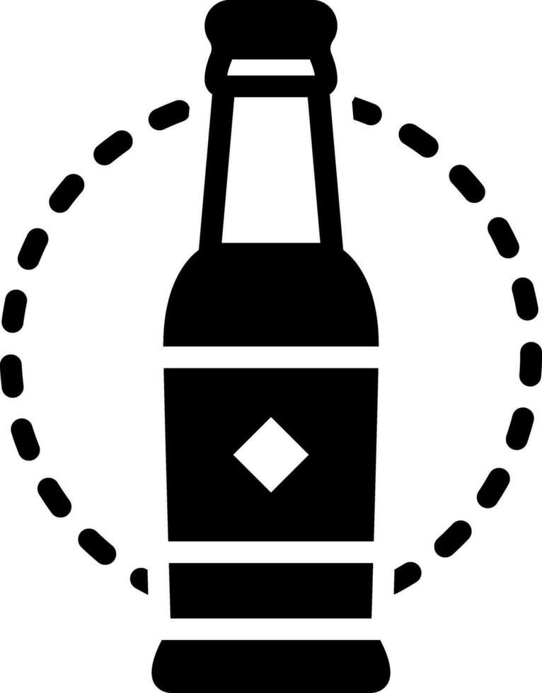 solid icon for bottle vector