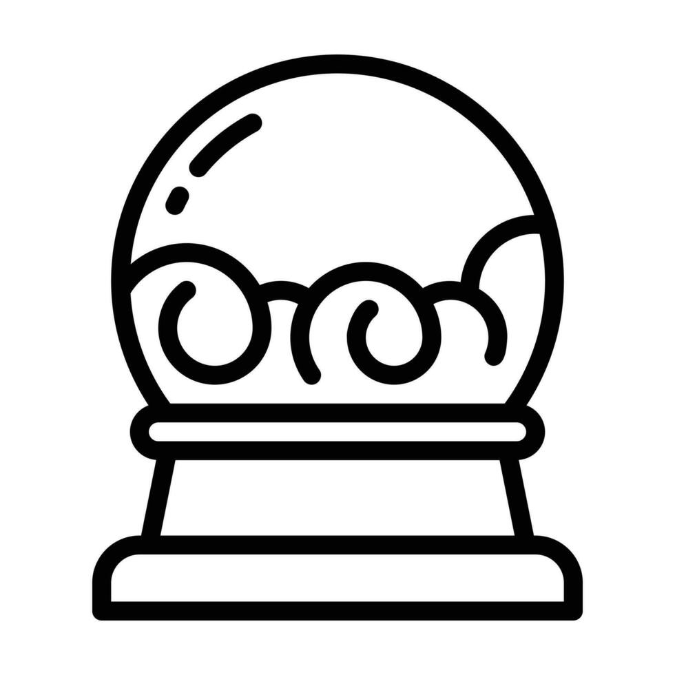 Crystal ball line vector