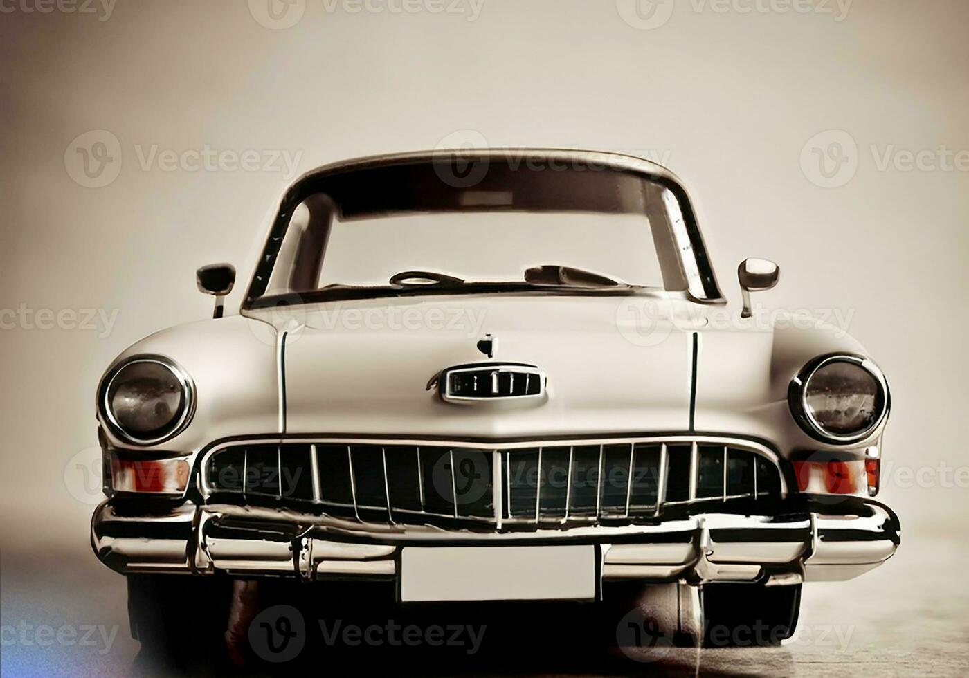 Ai generated modern old model fashionable car. photo