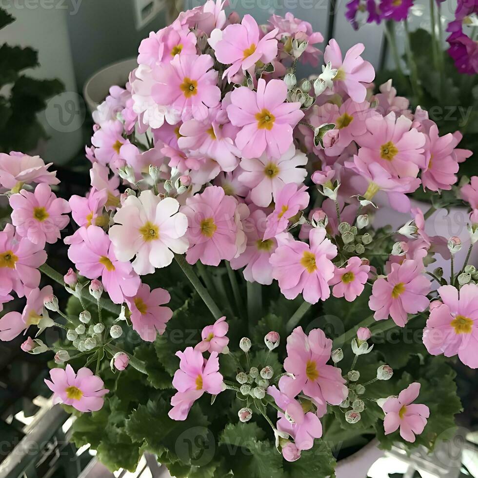 ver de un de cerca coloreado flores planta foto