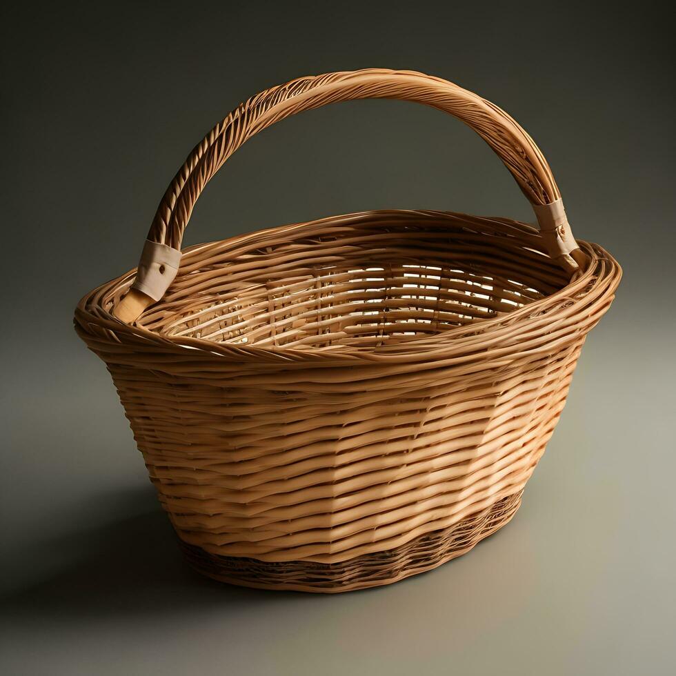 Free image of hand made basket design high quality picture ai generated. photo