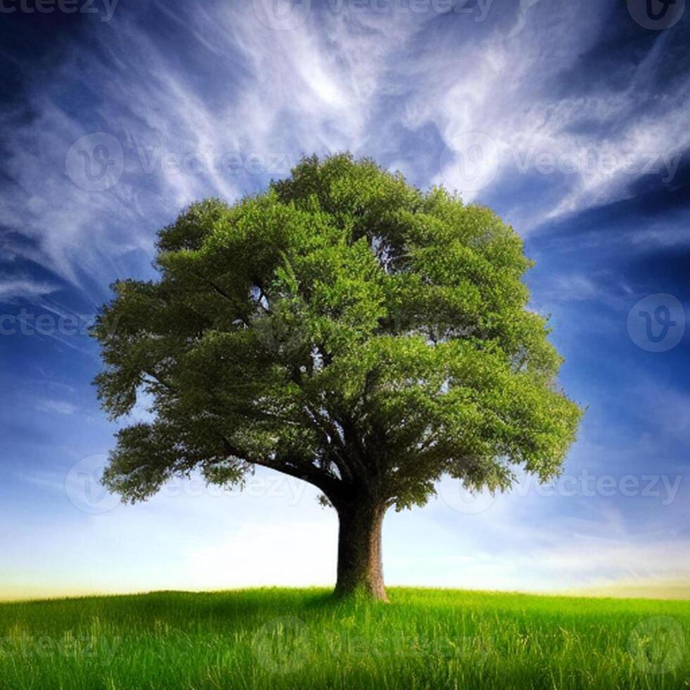 Beautiful landscape with tree, photo