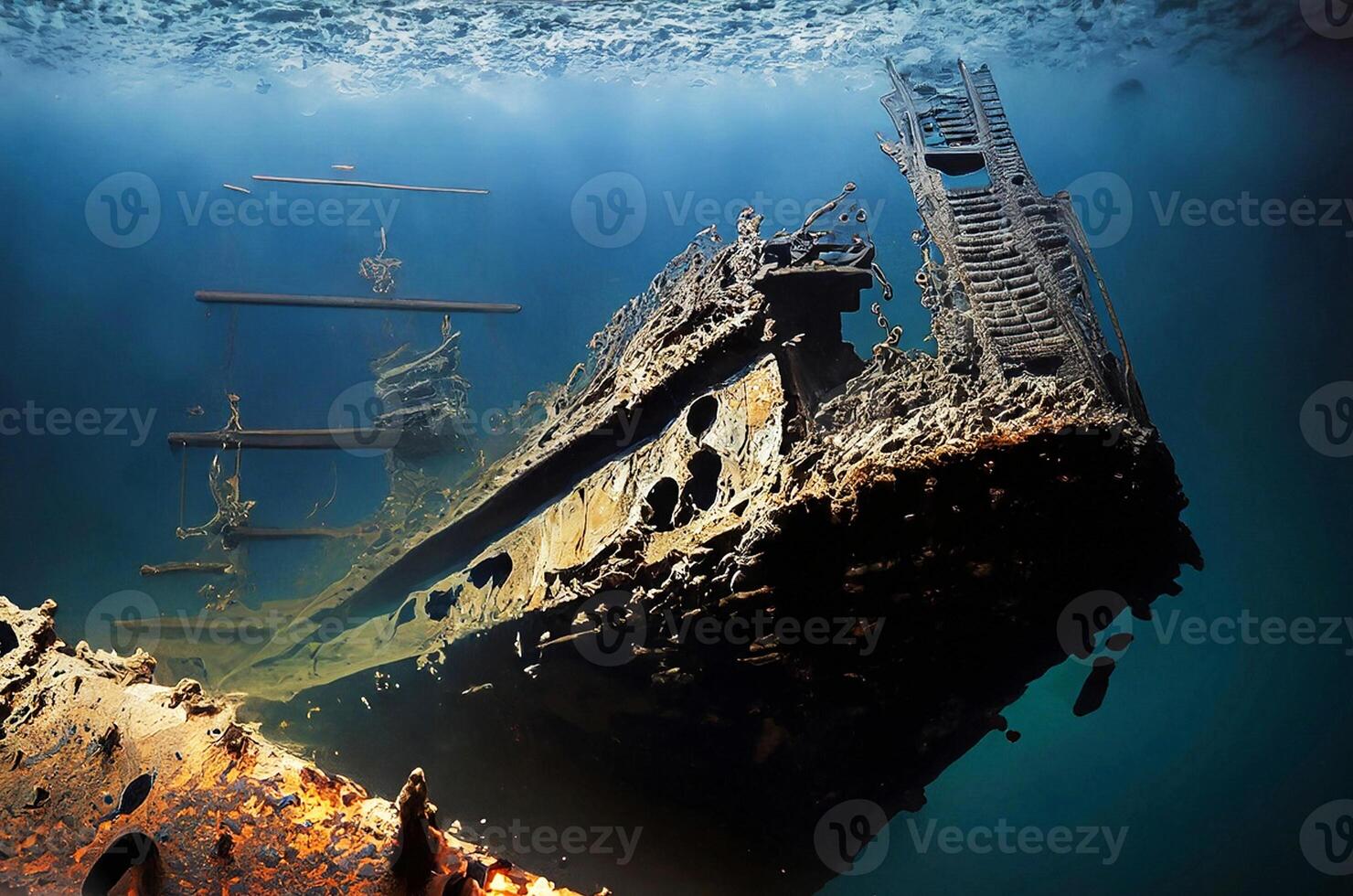 sighting of the wreck of the Titanic on the seabed, photo