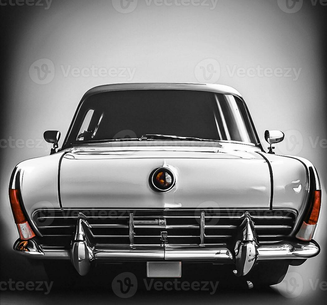 Ai generated modern old model fashionable car. photo