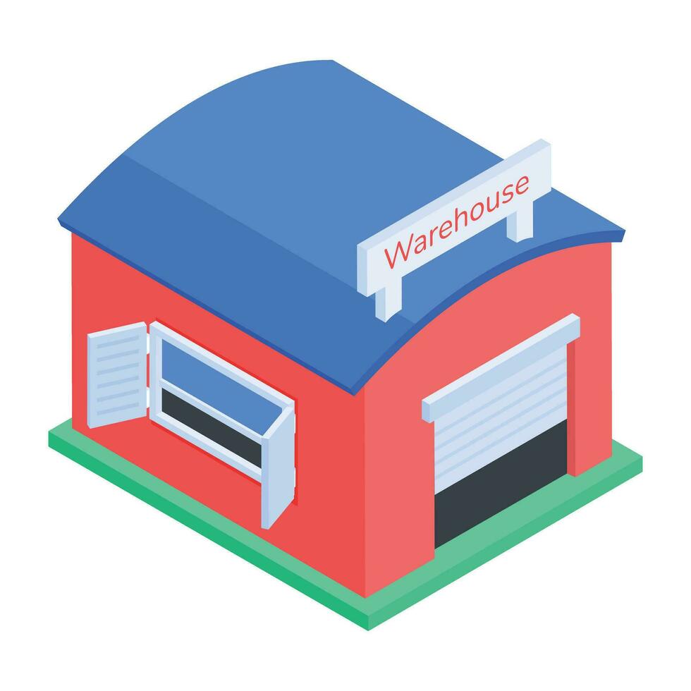 Ready to use isometric icon of farm house vector