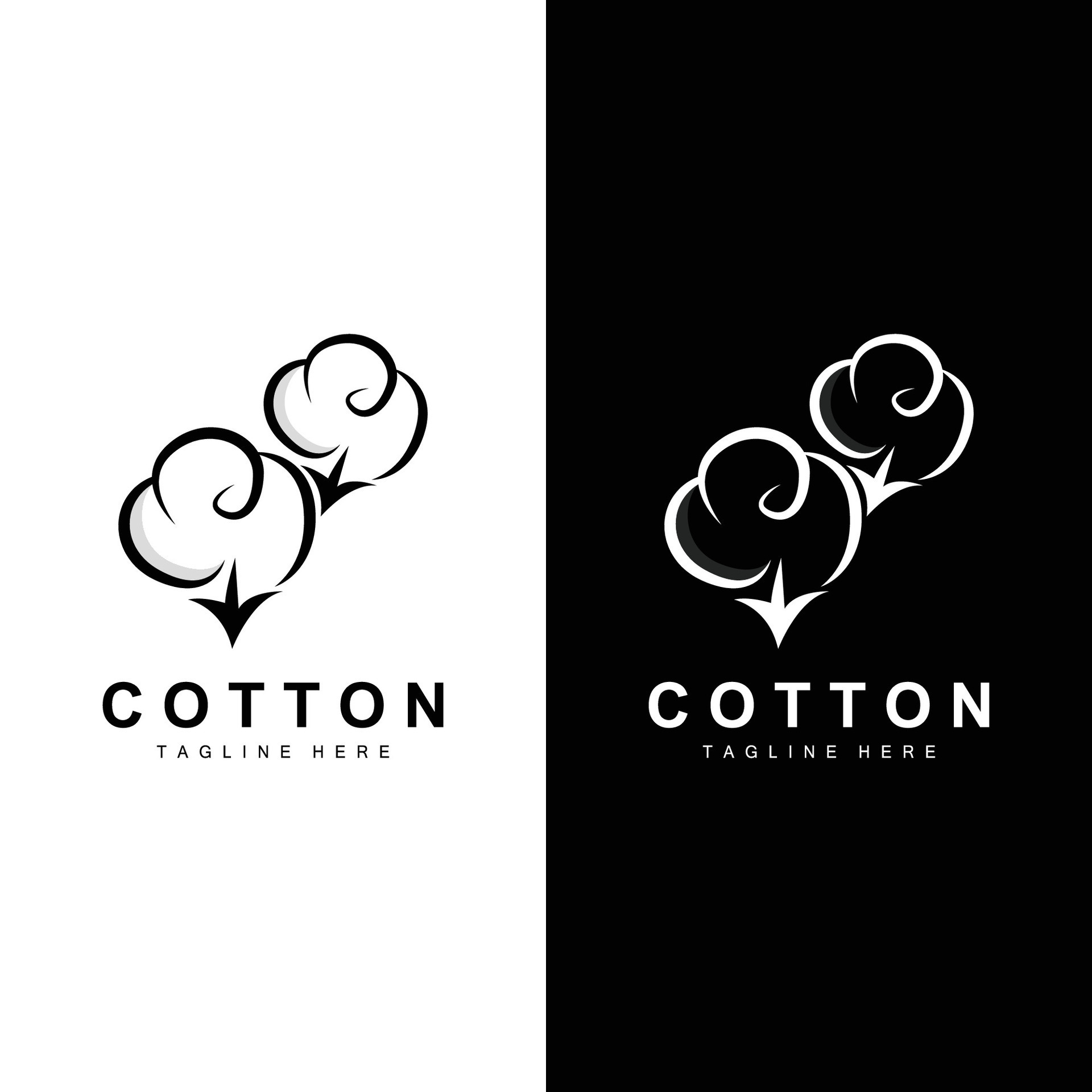 Cotton Logo Plant Design Vector Templet Symbol 28789892 Vector Art at ...