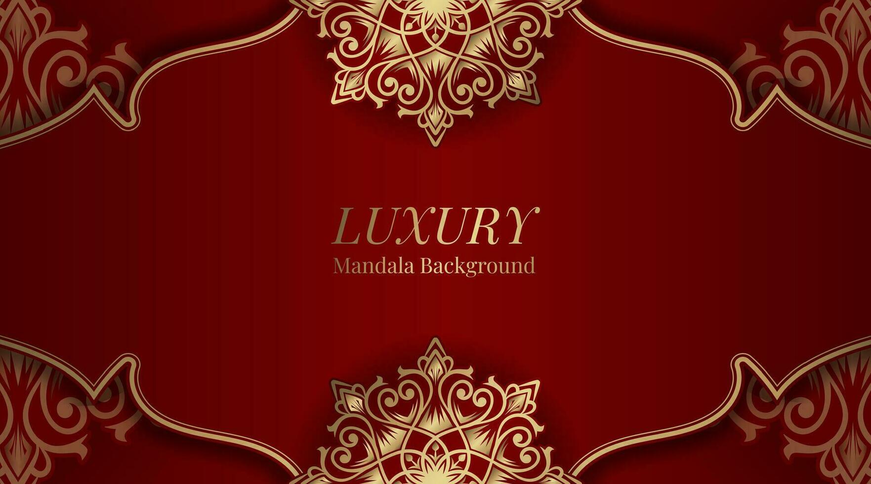 luxury background with golden mandala ornament vector