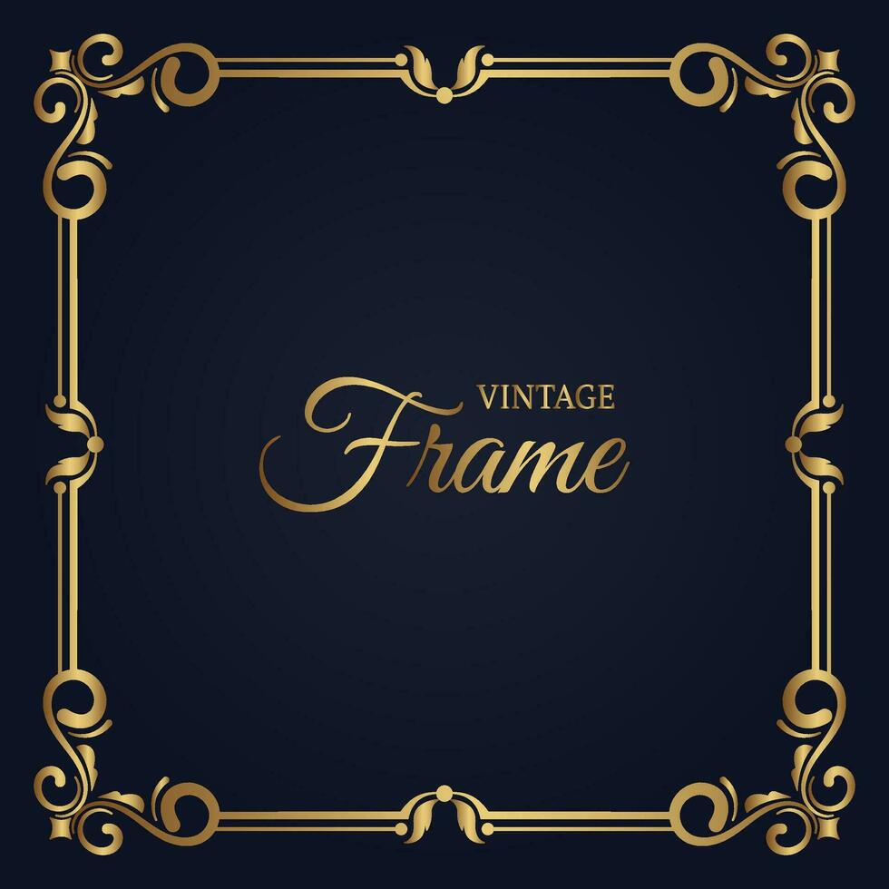 classic gold frame, vector design