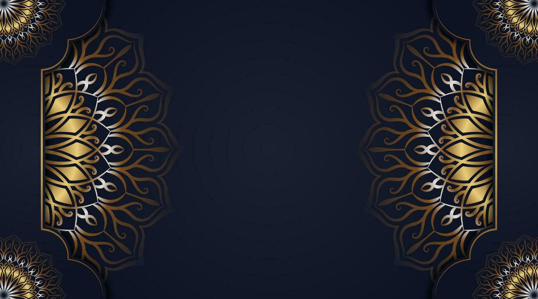 luxury background, with golden mandala ornament vector