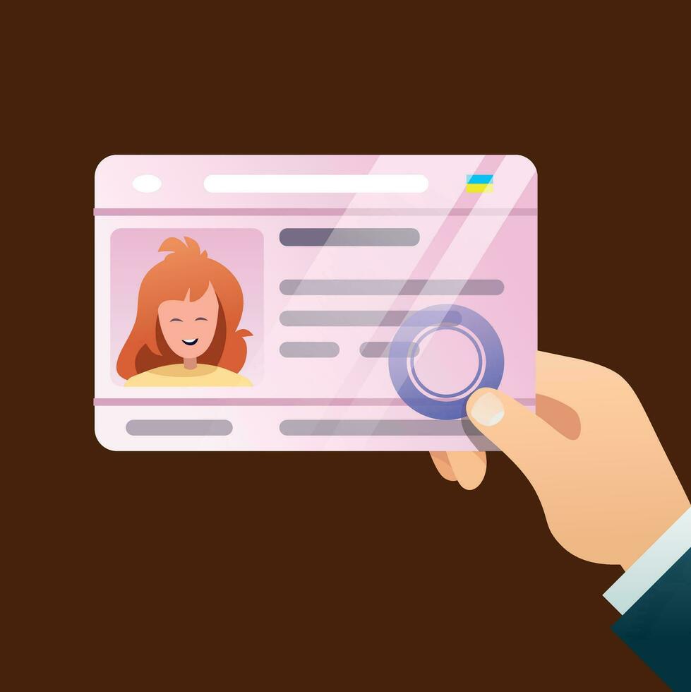 Illustration of a driver's license vector