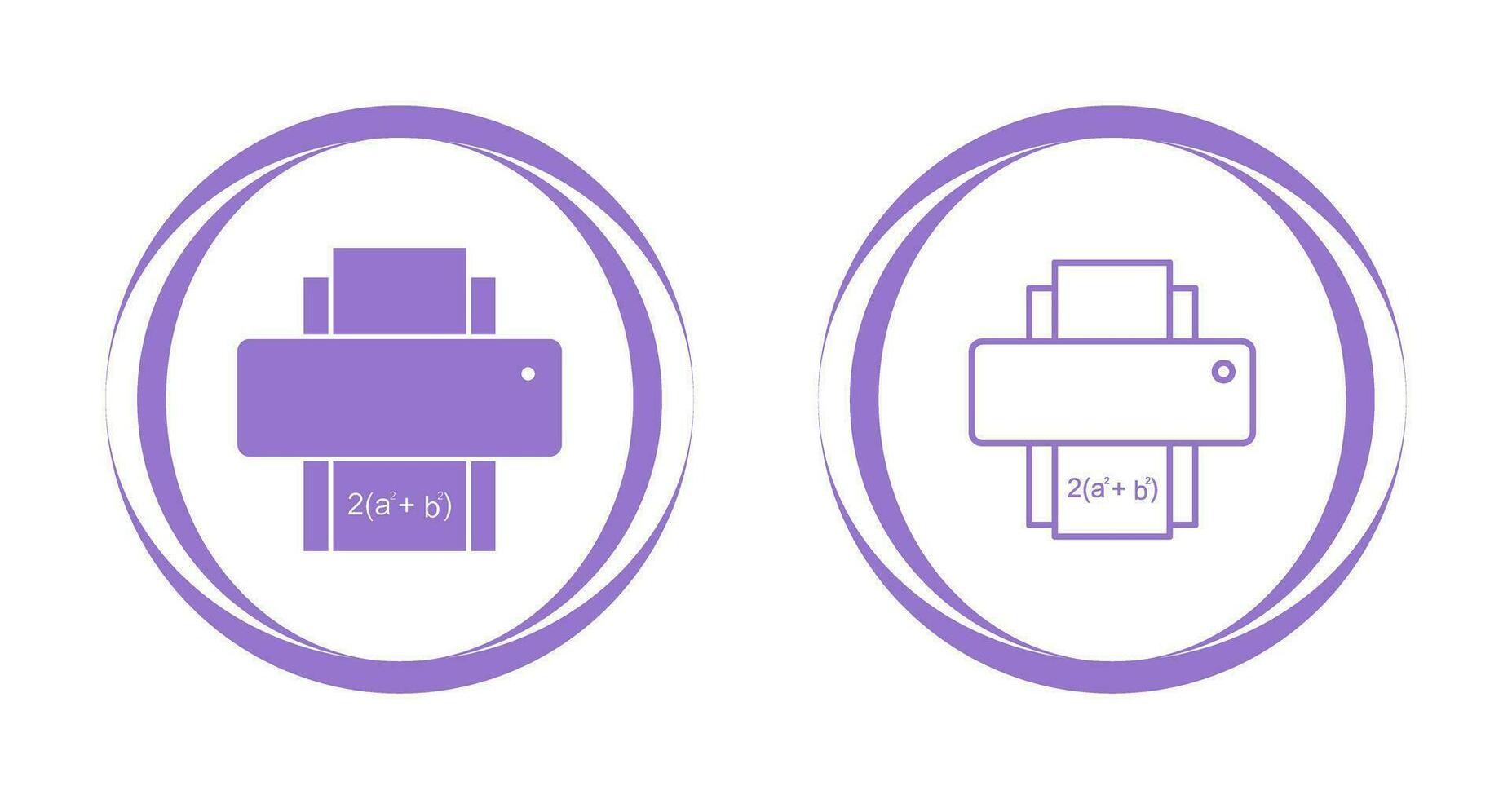 Print Math Sheet Vector Icon