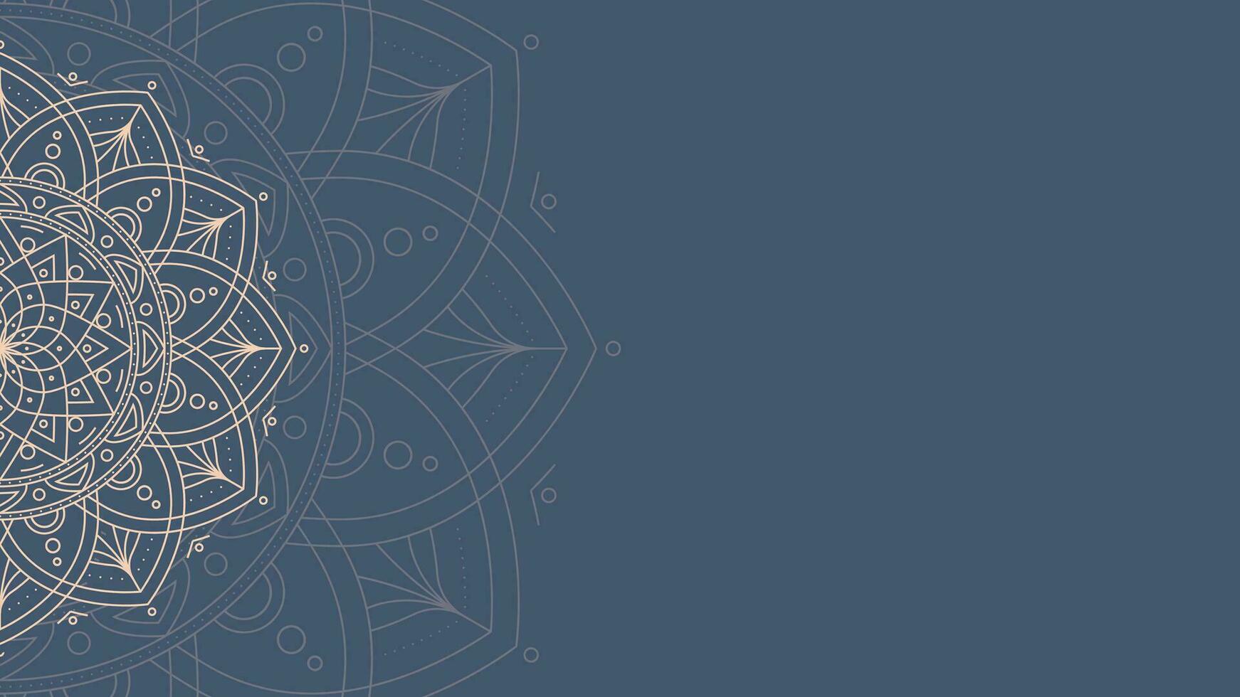 Simple Luxury Ornamental Gold Line Mandala Vector Background