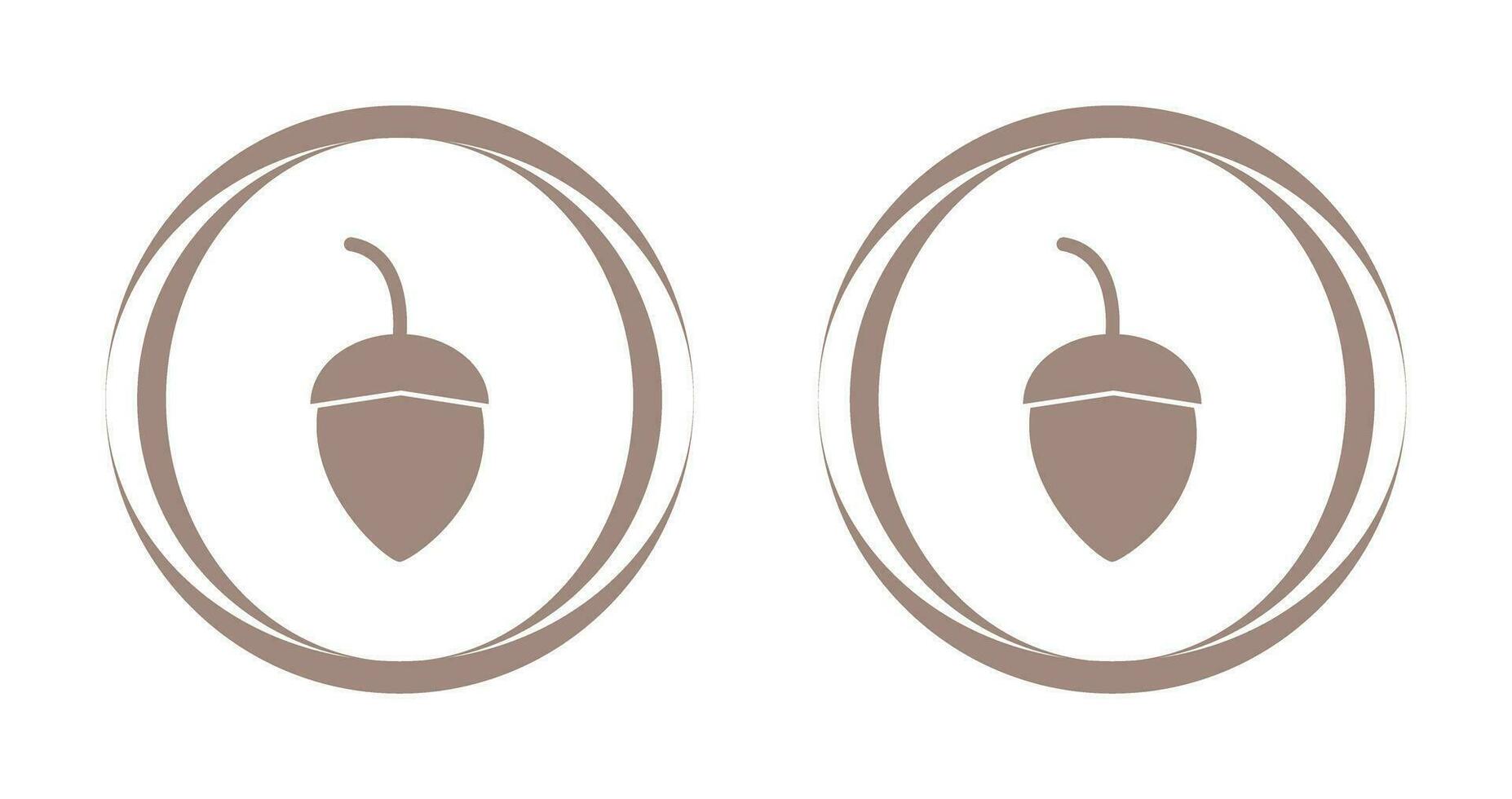Single Acorn Vector Icon
