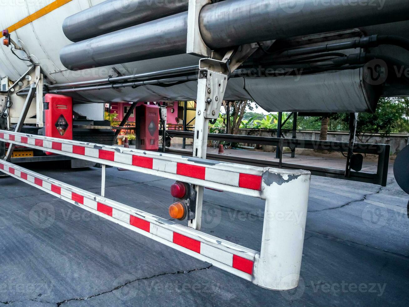 Side guard of the chemical tanker truck photo