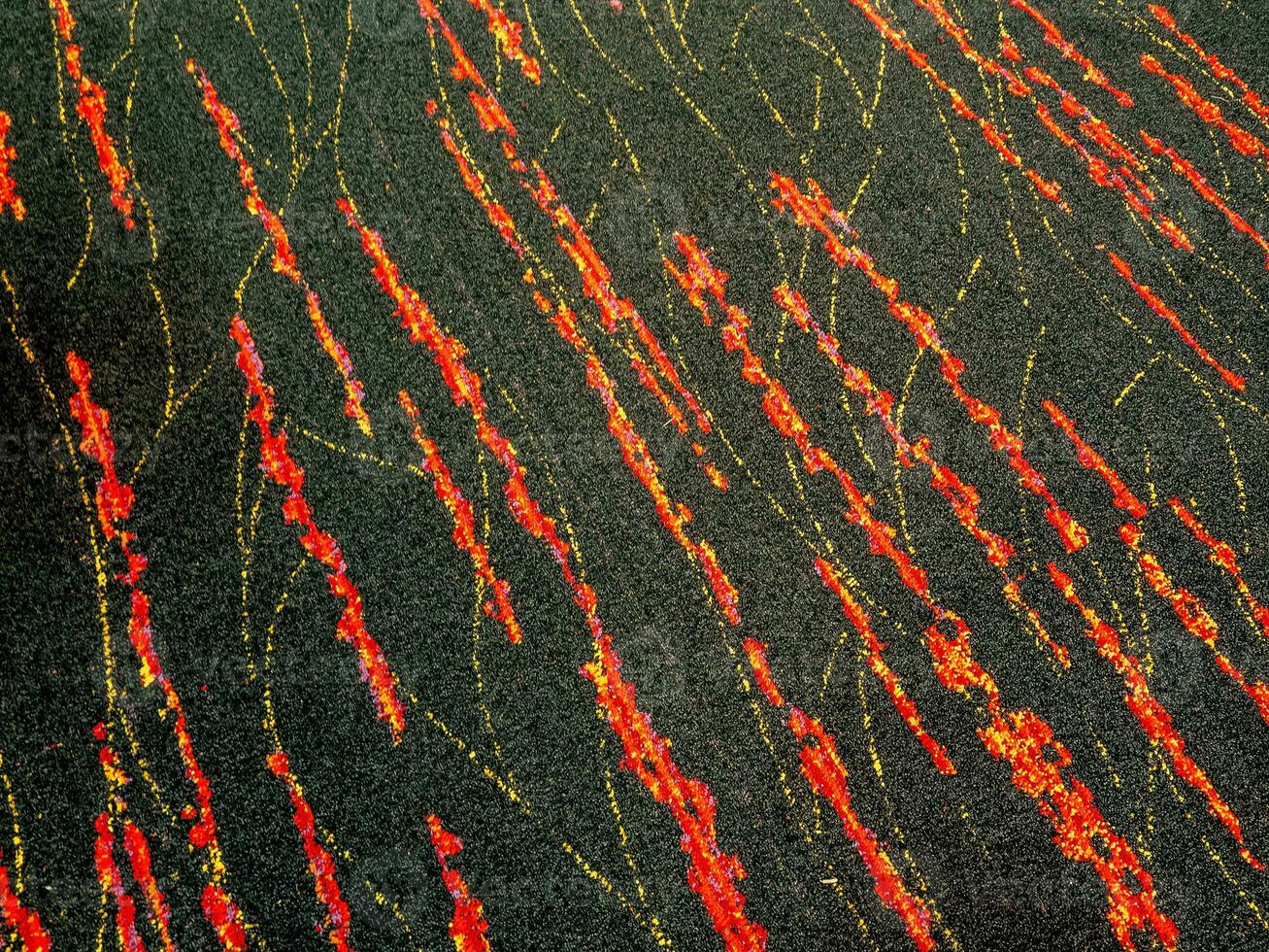 The red pattern looked like a flame on the floor carpet photo