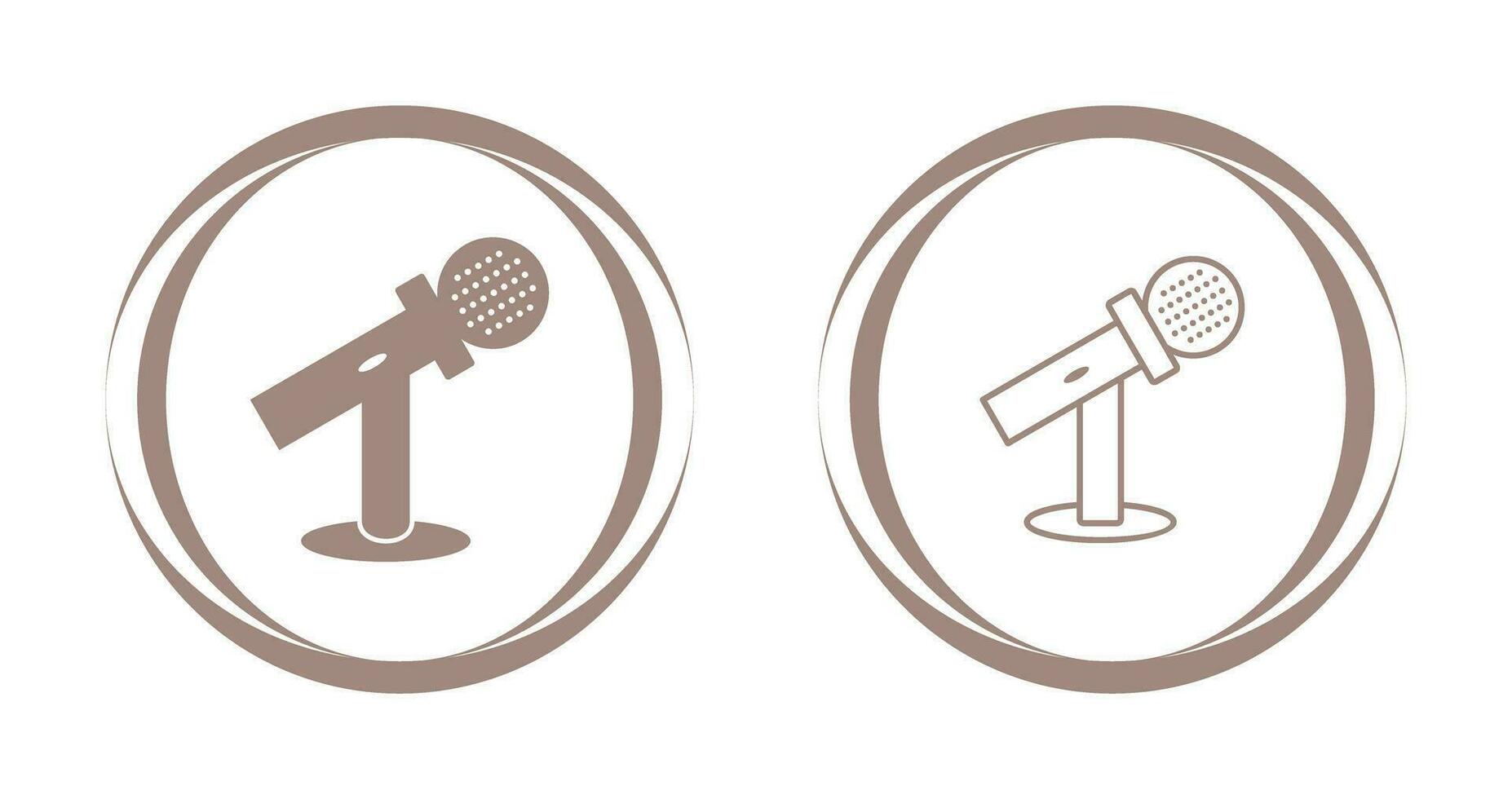 Mic on Stand Vector Icon