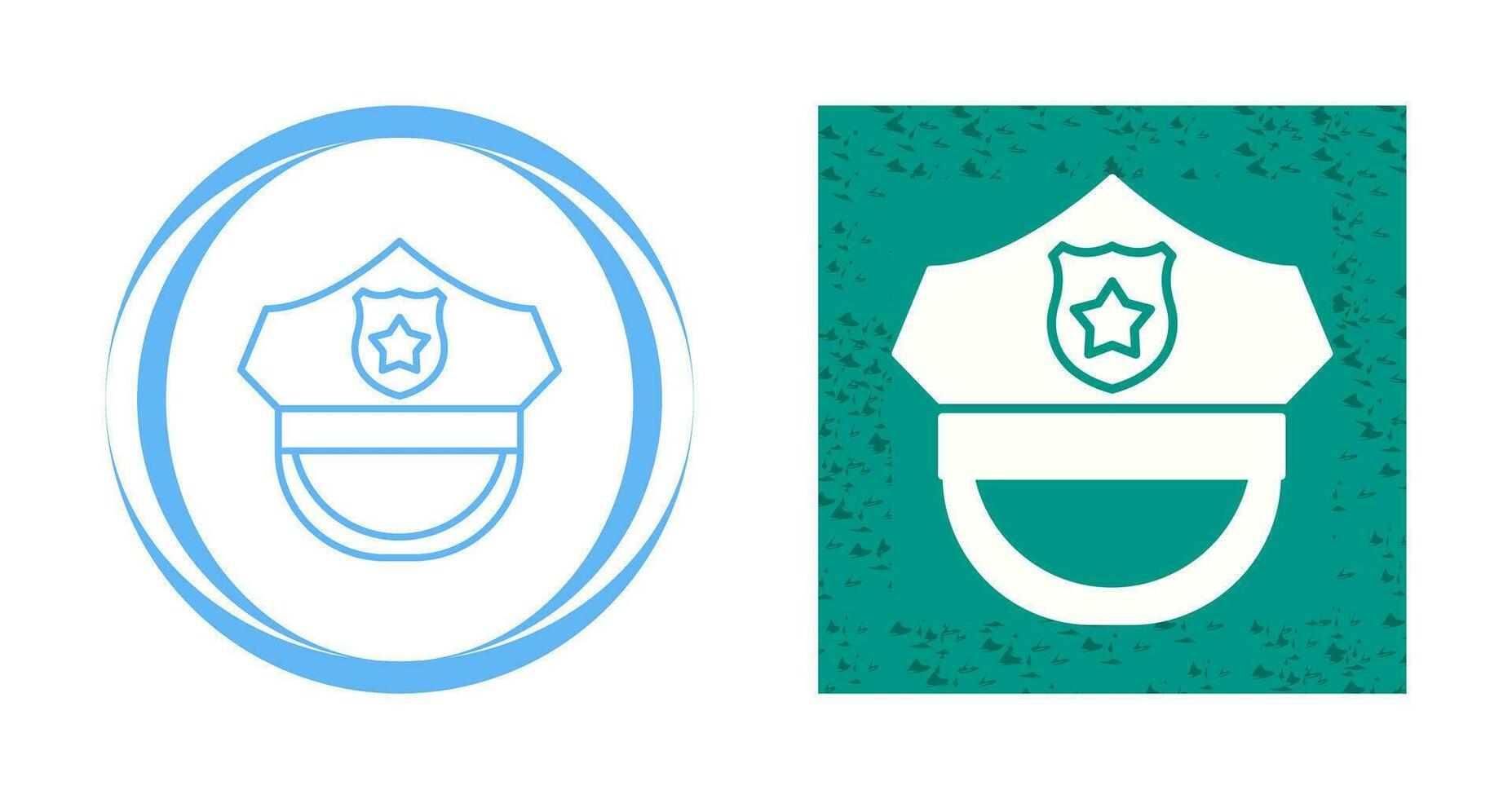 icono de vector de sombrero de policía