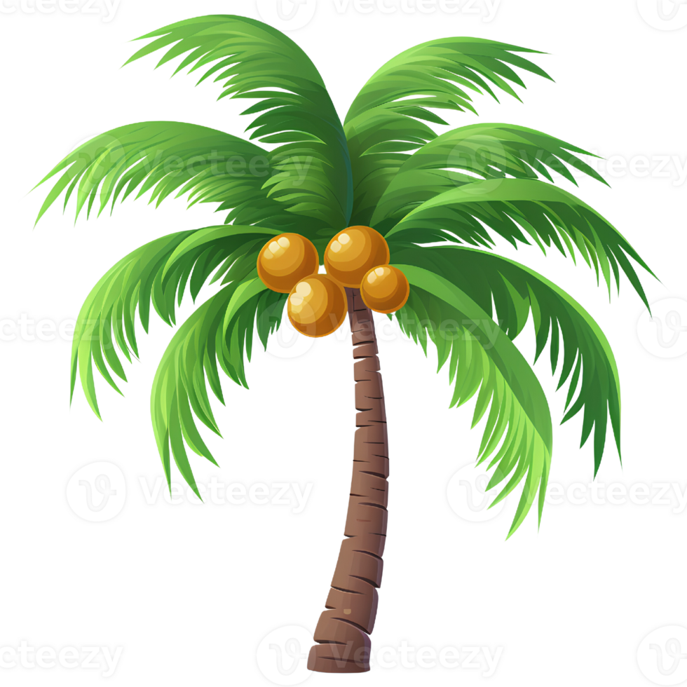 beach coconut tree foldchair ai generate png