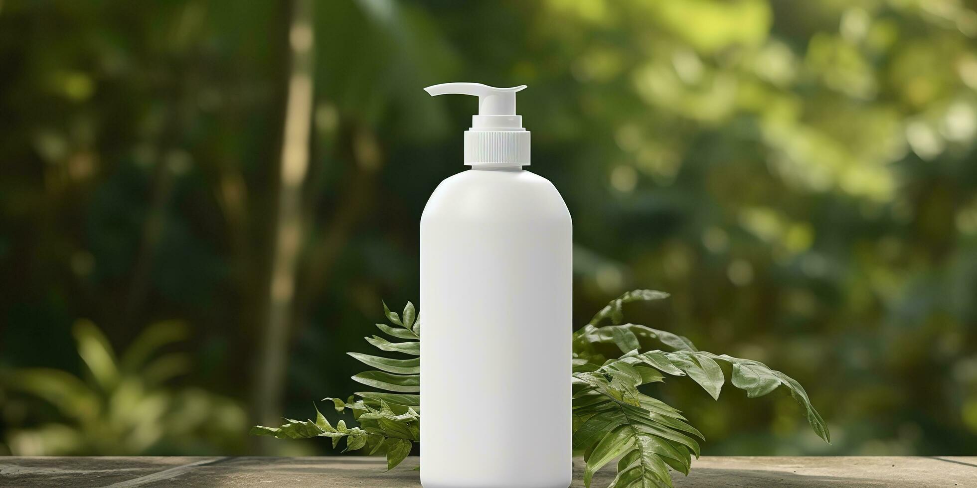 shampoo bottle mockup. Generative AI photo