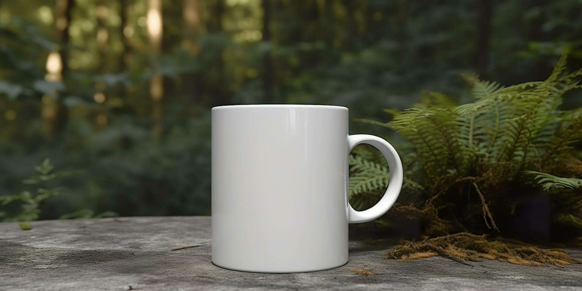 White Mug mockup. Generative AI photo