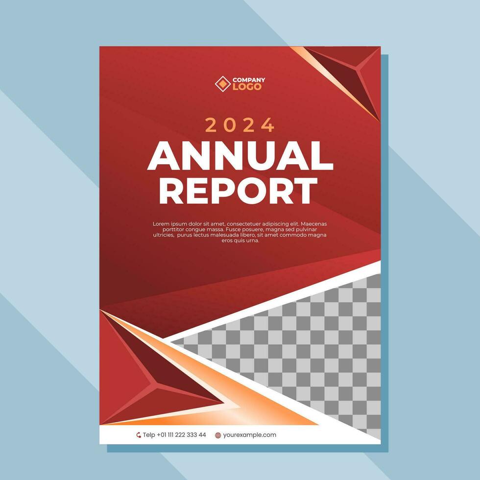 Annual report cover template vector